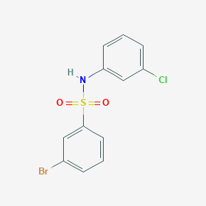 molecular formula C12H9BrClNO2S B2623128 3-bromo-N-(3-chlorophenyl)benzenesulfonamide CAS No. 876576-28-2