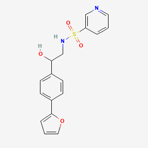 molecular formula C17H16N2O4S B2623133 2-[4-(furan-2-yl)phenyl]-2-hydroxy-S-(pyridin-3-yl)ethane-1-sulfonamido CAS No. 2097858-06-3