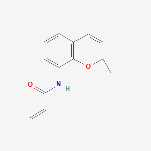 molecular formula C14H15NO2 B2623138 N-(2,2-Dimethylchromen-8-yl)prop-2-enamide CAS No. 2361646-02-6