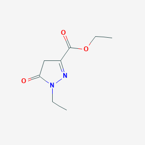 molecular formula C8H12N2O3 B2623142 ethyl 1-ethyl-5-oxo-4,5-dihydro-1H-pyrazole-3-carboxylate CAS No. 1315368-17-2