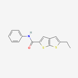 molecular formula C15H13NOS2 B2623147 2-ethyl-N-phenylthieno[2,3-b]thiophene-5-carboxamide CAS No. 353460-92-1