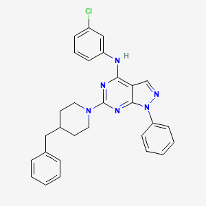 molecular formula C29H27ClN6 B2623148 6-(4-benzylpiperidin-1-yl)-N-(3-chlorophenyl)-1-phenyl-1H-pyrazolo[3,4-d]pyrimidin-4-amine CAS No. 946289-46-9