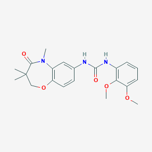 molecular formula C21H25N3O5 B2623149 1-(2,3-Dimethoxyphenyl)-3-(3,3,5-trimethyl-4-oxo-2,3,4,5-tetrahydrobenzo[b][1,4]oxazepin-7-yl)urea CAS No. 1170838-87-5