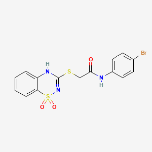 N-(4-bromophenyl)-2-[(1,1-dioxo-4H-1lambda6,2,4-benzothiadiazin-3-yl)sulfanyl]acetamide