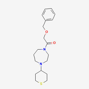 molecular formula C19H28N2O2S B2623162 2-Phenylmethoxy-1-[4-(thian-4-yl)-1,4-diazepan-1-yl]ethanone CAS No. 2415571-45-6
