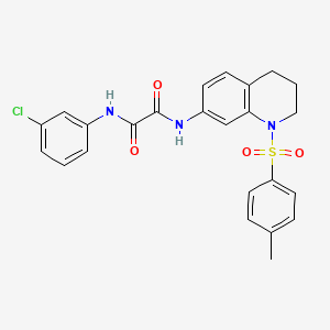 molecular formula C24H22ClN3O4S B2623164 N1-(3-chlorophenyl)-N2-(1-tosyl-1,2,3,4-tetrahydroquinolin-7-yl)oxalamide CAS No. 898448-10-7