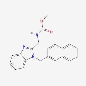 methyl N-({1-[(naphthalen-2-yl)methyl]-1H-1,3-benzodiazol-2-yl}methyl)carbamate