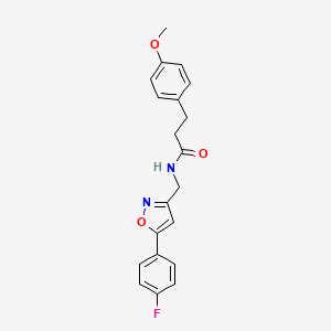 molecular formula C20H19FN2O3 B2623173 N-((5-(4-fluorophenyl)isoxazol-3-yl)methyl)-3-(4-methoxyphenyl)propanamide CAS No. 953252-31-8