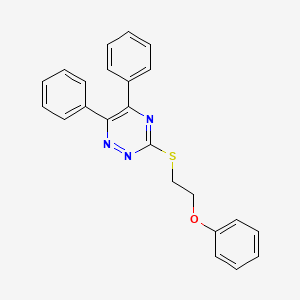 3-(2-Phenoxyethylsulfanyl)-5,6-diphenyl-1,2,4-triazine