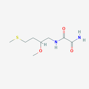 molecular formula C8H16N2O3S B2623208 N'-(2-Methoxy-4-methylsulfanylbutyl)oxamide CAS No. 2310142-76-6