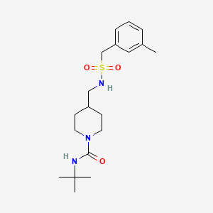 molecular formula C19H31N3O3S B2623220 N-(tert-butyl)-4-((m-tolylmethylsulfonamido)methyl)piperidine-1-carboxamide CAS No. 1235635-77-4
