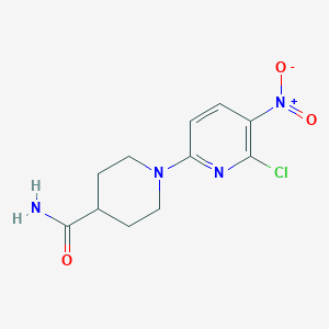 1-(6-Chloro-5-nitropyridin-2-yl)piperidine-4-carboxamide