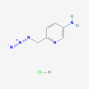 molecular formula C6H8ClN5 B2623224 6-(Azidomethyl)pyridin-3-amine;hydrochloride CAS No. 2416243-27-9