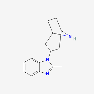 molecular formula C15H19N3 B2623227 1-(8-Azabicyclo[3.2.1]oct-3-YL)-2-methyl-1H-benzimidazole CAS No. 1071993-26-4