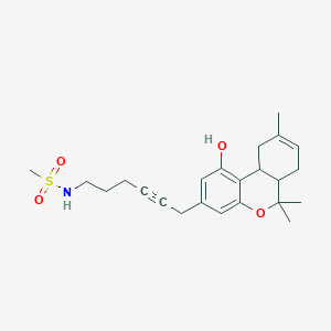 molecular formula C23H31NO4S B2623229 N-[6-(1-hydroxy-6,6,9-trimethyl-6a,7,10,10a-tetrahydrobenzo[c]chromen-3-yl)hex-4-ynyl]methanesulfonamide CAS No. 1883545-42-3