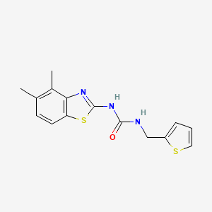 molecular formula C15H15N3OS2 B2623237 1-(4,5-Dimethylbenzo[d]thiazol-2-yl)-3-(thiophen-2-ylmethyl)urea CAS No. 1203224-24-1