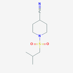 molecular formula C10H18N2O2S B2623243 1-(Isobutylsulfonyl)piperidine-4-carbonitrile CAS No. 1409882-97-8