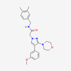 N-(3,4-dimethylbenzyl)-2-(4-(3-methoxyphenyl)-3-morpholino-1H-pyrazol-1-yl)acetamide