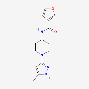 N-(1-(5-methyl-1H-pyrazol-3-yl)piperidin-4-yl)furan-3-carboxamide
