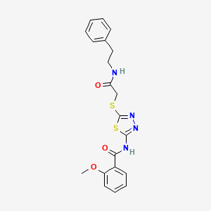 2-methoxy-N-(5-((2-oxo-2-(phenethylamino)ethyl)thio)-1,3,4-thiadiazol-2-yl)benzamide