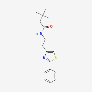 3,3-dimethyl-N-[2-(2-phenyl-1,3-thiazol-4-yl)ethyl]butanamide