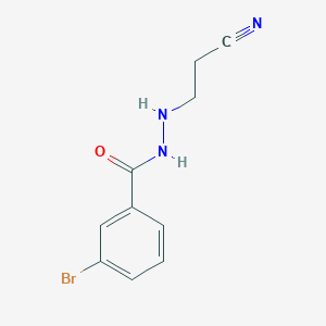 molecular formula C10H10BrN3O B2623260 3-bromo-N'-(2-cyanoethyl)benzohydrazide CAS No. 866153-08-4