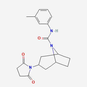 (1R,5S)-3-(2,5-dioxopyrrolidin-1-yl)-N-(m-tolyl)-8-azabicyclo[3.2.1]octane-8-carboxamide