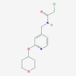 2-Chloro-N-[[2-(oxan-4-yloxy)pyridin-4-yl]methyl]acetamide