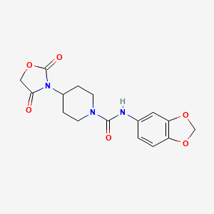 N-(benzo[d][1,3]dioxol-5-yl)-4-(2,4-dioxooxazolidin-3-yl)piperidine-1-carboxamide