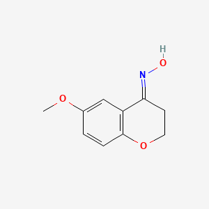 molecular formula C10H11NO3 B2623285 N-(6-methoxy-3,4-dihydro-2H-1-benzopyran-4-ylidene)hydroxylamine CAS No. 67858-18-8