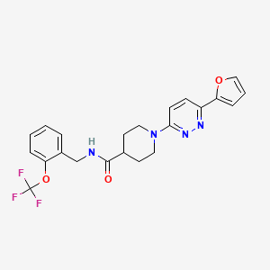 1-(6-(furan-2-yl)pyridazin-3-yl)-N-(2-(trifluoromethoxy)benzyl)piperidine-4-carboxamide