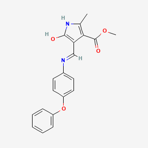 methyl 2-methyl-5-oxo-4-[(4-phenoxyanilino)methylene]-4,5-dihydro-1H-pyrrole-3-carboxylate