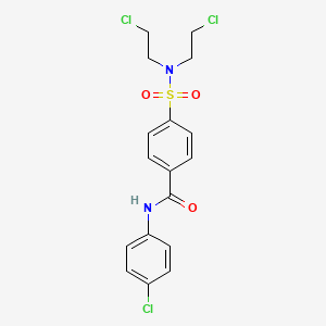 4-[bis(2-chloroethyl)sulfamoyl]-N-(4-chlorophenyl)benzamide