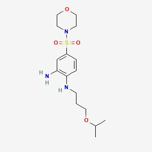 molecular formula C16H27N3O4S B2623297 4-(morpholine-4-sulfonyl)-1-N-[3-(propan-2-yloxy)propyl]benzene-1,2-diamine CAS No. 565210-83-5