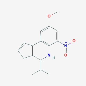 molecular formula C16H20N2O3 B262330 4-Isopropyl-8-methoxy-6-nitro-3a,4,5,9b-tetrahydro-3H-cyclopenta[c]quinoline 