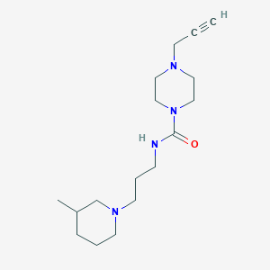 N-[3-(3-methylpiperidin-1-yl)propyl]-4-(prop-2-yn-1-yl)piperazine-1-carboxamide