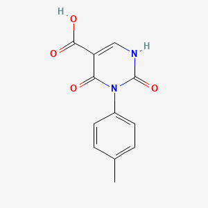 molecular formula C12H10N2O4 B2623310 2,4-Dioxo-3-(p-tolyl)-1,2,3,4-tetrahydropyrimidine-5-carboxylic acid CAS No. 202197-49-7