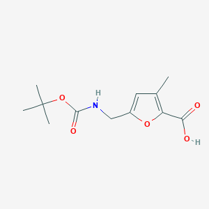 molecular formula C12H17NO5 B2623314 5-({[(Tert-butoxy)carbonyl]amino}methyl)-3-methylfuran-2-carboxylic acid CAS No. 2060040-87-9