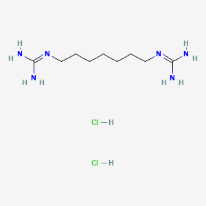 molecular formula C9H24Cl2N6 B2623315 N-(7-carbamimidamidoheptyl)guanidine dihydrochloride CAS No. 2193061-39-9
