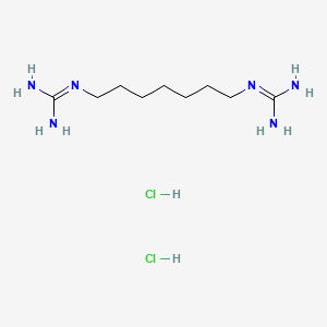 molecular formula C9H24Cl2N6 B2623315 N-(7-carbamimidamidoheptyl)guanidine dihydrochloride 