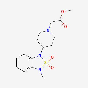 methyl 2-(4-(3-methyl-2,2-dioxidobenzo[c][1,2,5]thiadiazol-1(3H)-yl)piperidin-1-yl)acetate