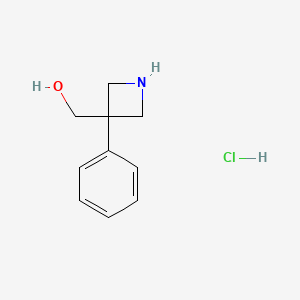 molecular formula C10H14ClNO B2623335 (3-Phenylazetidin-3-yl)methanol hydrochloride CAS No. 90874-63-8
