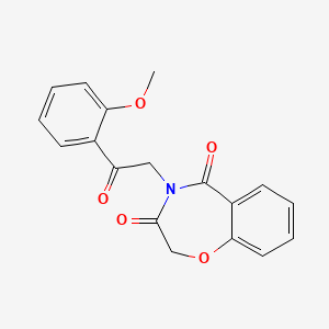molecular formula C18H15NO5 B2623340 4-(2-(2-methoxyphenyl)-2-oxoethyl)benzo[f][1,4]oxazepine-3,5(2H,4H)-dione CAS No. 903194-21-8