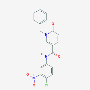 molecular formula C19H14ClN3O4 B2623343 1-benzyl-N-(4-chloro-3-nitrophenyl)-6-oxo-1,6-dihydropyridine-3-carboxamide CAS No. 942009-00-9
