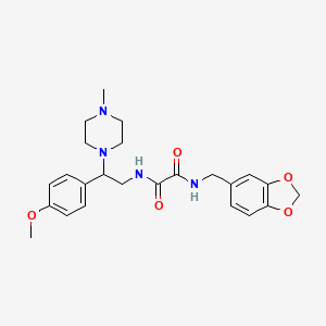 N1-(benzo[d][1,3]dioxol-5-ylmethyl)-N2-(2-(4-methoxyphenyl)-2-(4-methylpiperazin-1-yl)ethyl)oxalamide