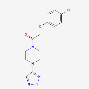 2-(4-Chlorophenoxy)-1-[4-(1,2,5-thiadiazol-3-yl)piperazin-1-yl]ethan-1-one