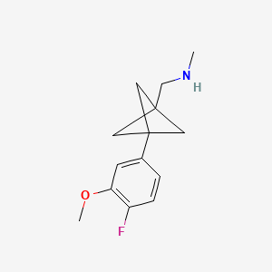 1-[3-(4-Fluoro-3-methoxyphenyl)-1-bicyclo[1.1.1]pentanyl]-N-methylmethanamine