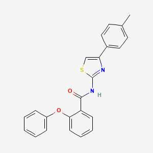 molecular formula C23H18N2O2S B2623357 N-[4-(4-methylphenyl)-1,3-thiazol-2-yl]-2-phenoxybenzamide CAS No. 328539-53-3