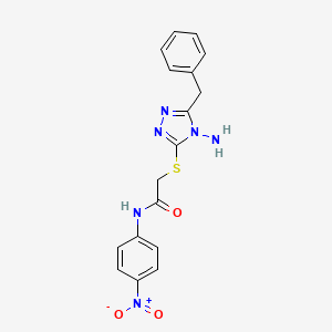 2-[(4-amino-5-benzyl-4H-1,2,4-triazol-3-yl)sulfanyl]-N-(4-nitrophenyl)acetamide