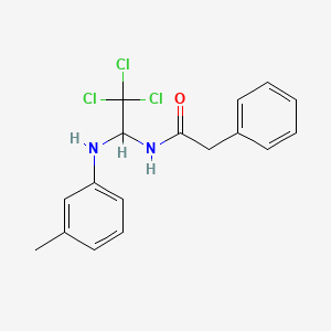 2-phenyl-N-(2,2,2-trichloro-1-(m-tolylamino)ethyl)acetamide